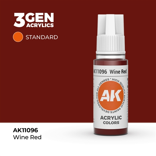 AK11096 Akryl maling, 17 ml, wine red - standard