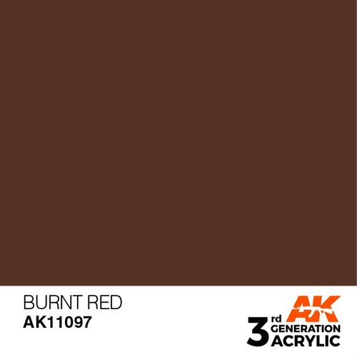 AK11097 Akryl maling, 17 ml, burnt red - standard