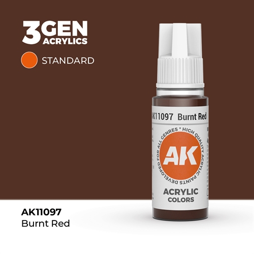 AK11097 Akryl maling, 17 ml, burnt red - standard