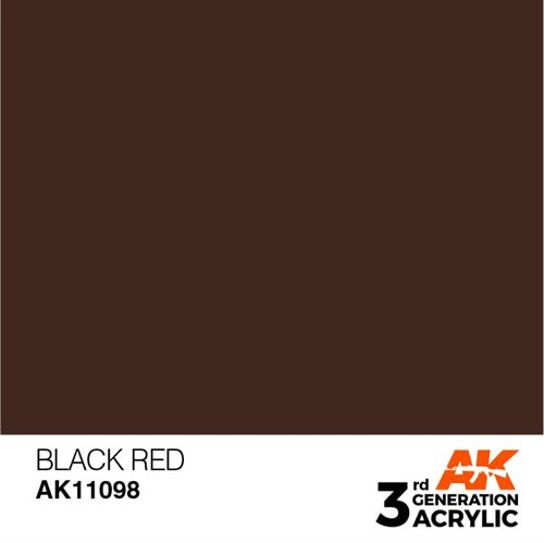AK11098 Akryl maling, 17 ml, black red - standard