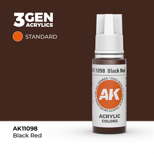 AK11098 Akryl maling, 17 ml, black red - standard