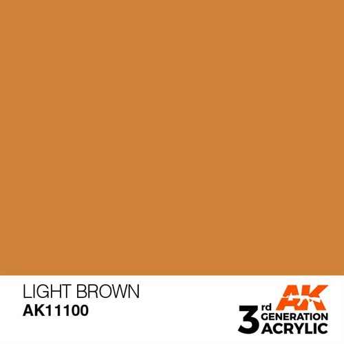 AK11100 Akrylmaling, 17 ml, light brown - standard