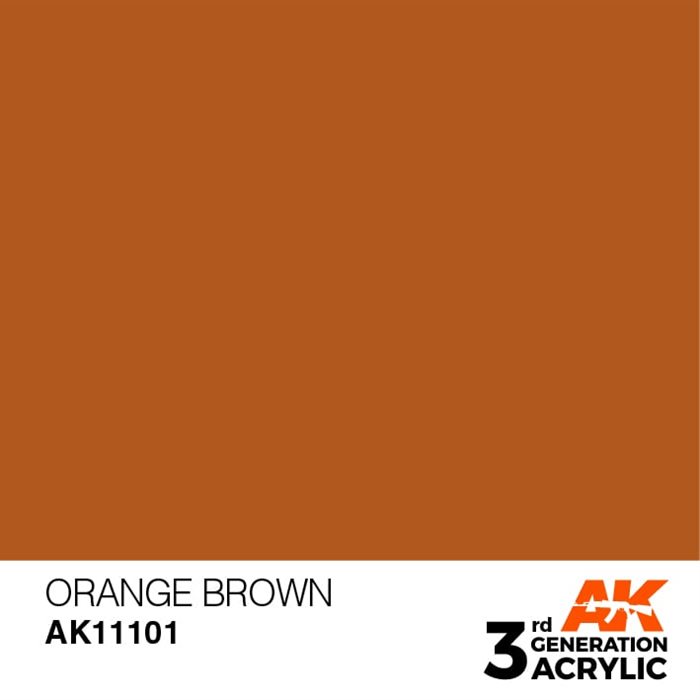 AK11101 Akryl maling, 17 ml, orange brown - standard