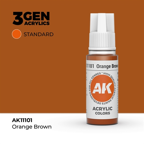 AK11101 Akryl maling, 17 ml, orange brown - standard
