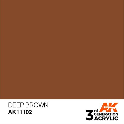 AK11102 Akryl maling, 17 ml, deep brown - intense