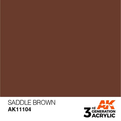 AK11104 Akryl maling, 17 ml, saddle brown - standard