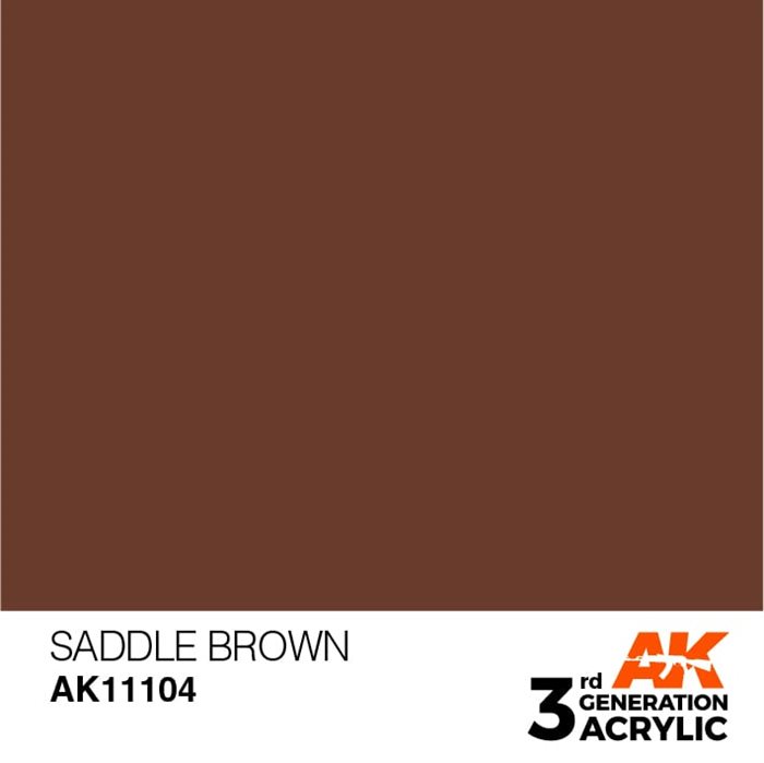 AK11104 Akryl maling, 17 ml, saddle brown - standard