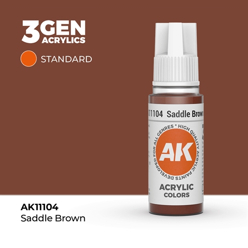 AK11104 Akryl maling, 17 ml, saddle brown - standard