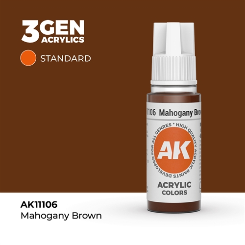 AK11106 Akryl maling, 17 ml, mahogany brown - standard