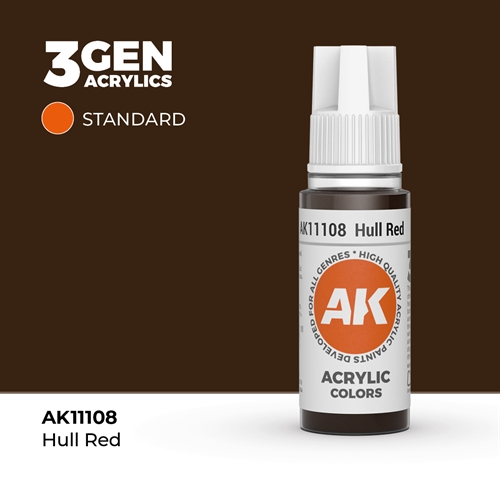 AK11108 Akryl maling, 17 ml, hull red - standard