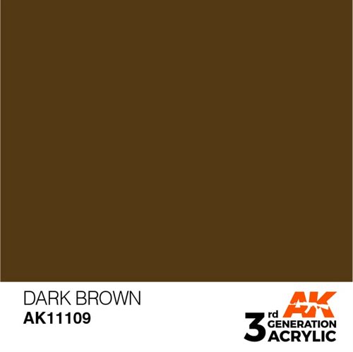 AK11109 Akryl maling, 17 ml, dark brown - standard