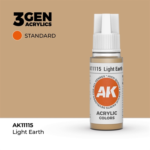 AK11115 Akryl maling, 17 ml, light earth - standard