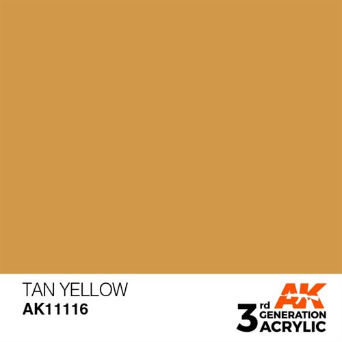 AK11116 Akryl maling, 17 ml, tan yellow  - standard