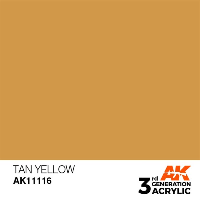 AK11116 Akryl maling, 17 ml, tan yellow  - standard