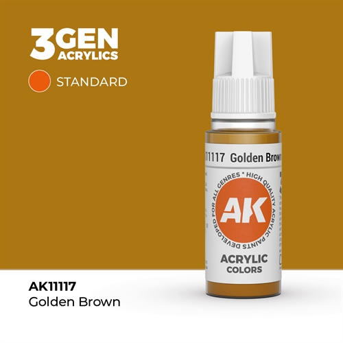 AK11117 Akryl maling, 17 ml, golden brown - standard