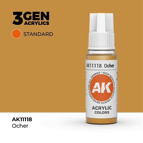 AK11118 Akryl maling, 17 ml, ochre - standard