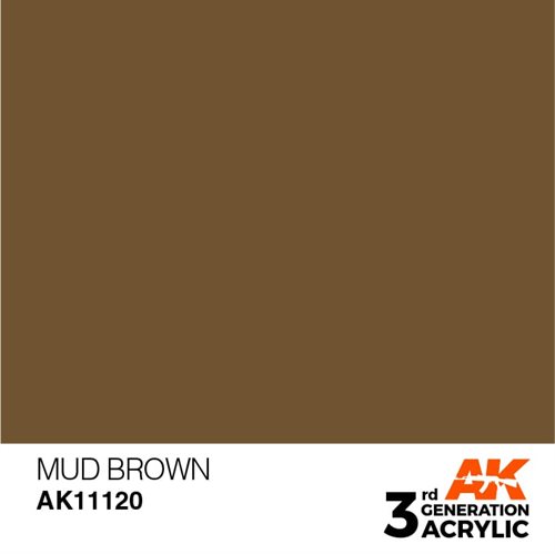 AK11120 Akryl maling, 17 ml, mud brown - standard