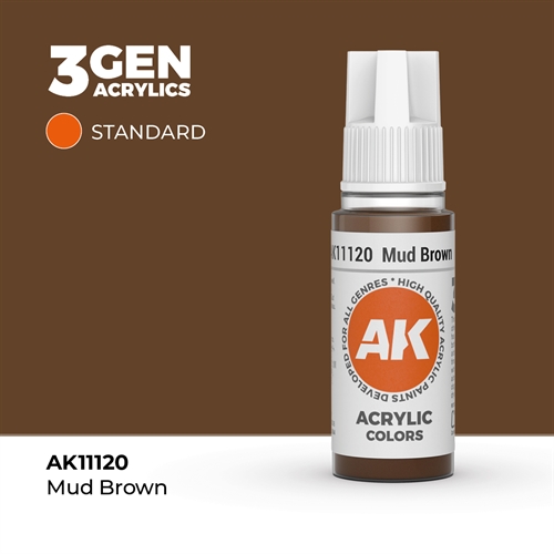 AK11120 Akryl maling, 17 ml, mud brown - standard
