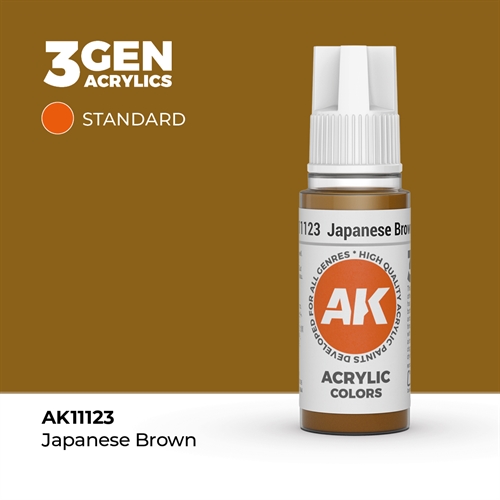 AK11123 Akryl maling, 17 ml, japanese brown - standard