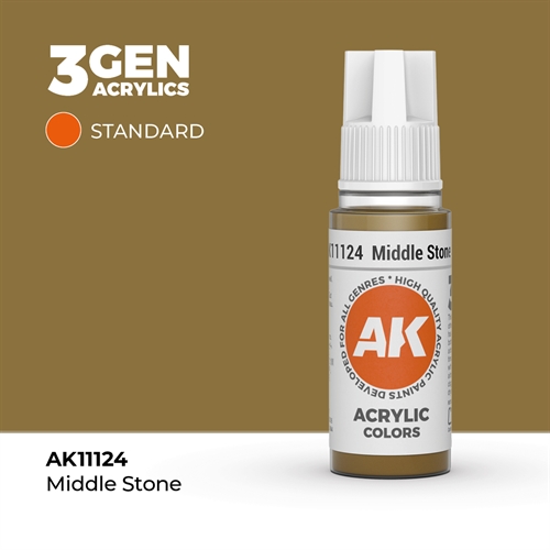 AK11124 Akryl maling, 17 ml, middle stone - standard