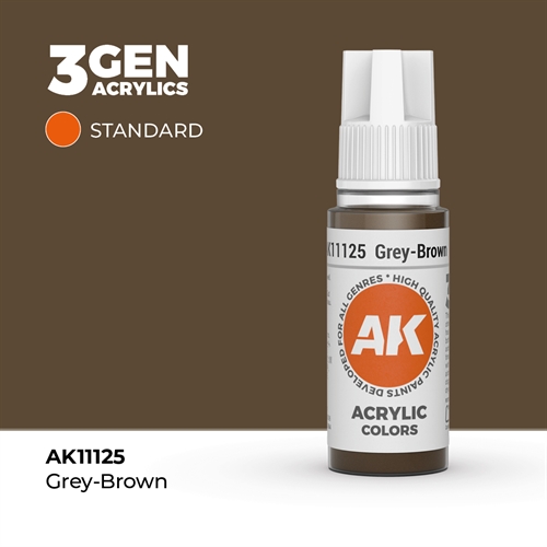 AK11125 Akryl maling, 17 ml, grey brown - standard