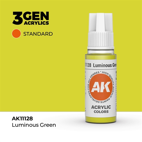 AK11128 Akryl maling, 17 ml, luminous green - standard
