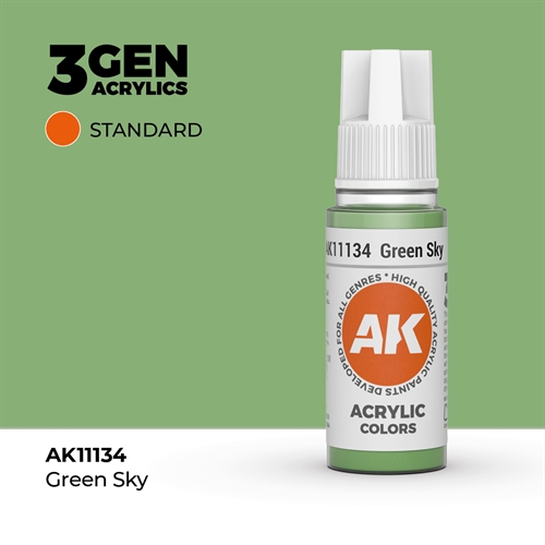 AK11134 Akryl maling, 17 ml, green sky - standard