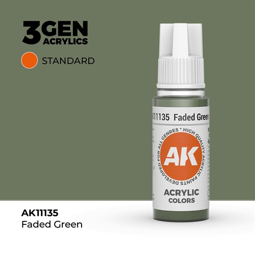 AK11135 Akryl maling, 17 ml, faded green - standard