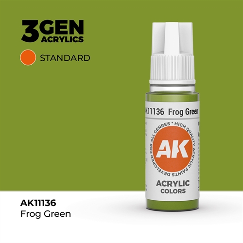 AK11136 Akryl maling, 17 ml, frog green - standard
