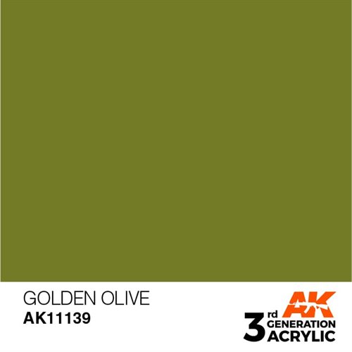 AK11139 Akryl maling, 17 ml, golden olive - standard