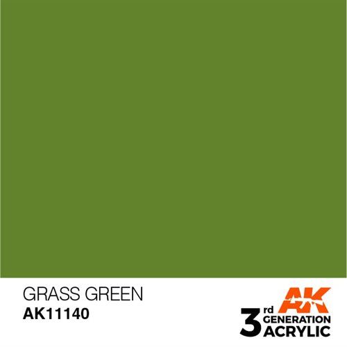 AK11140 Akryl maling, 17 ml, grass green - standard