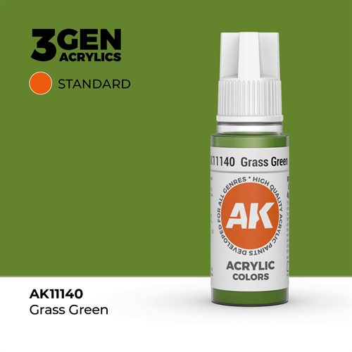 AK11140 Akryl maling, 17 ml, grass green - standard