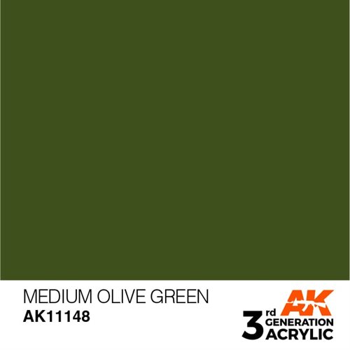 AK11148 Akryl maling, 17 ml, medium olive green - standard