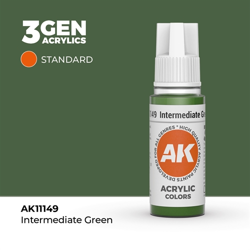 AK11149 Akryl maling, 17 ml, intermediate green - standard