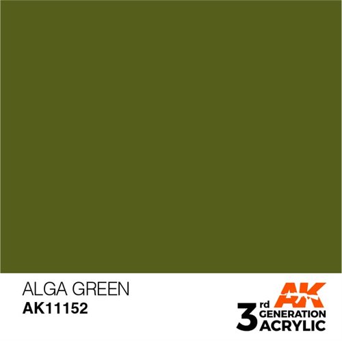 AK11152 Akryl maling,17 ml, alga green - standard