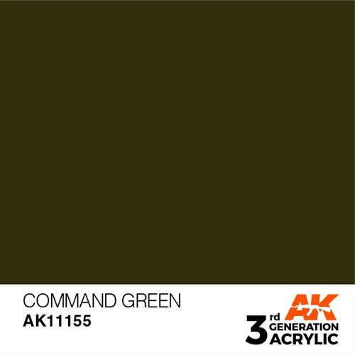 AK11155 Akryl maling, 17 ml, command green - standard