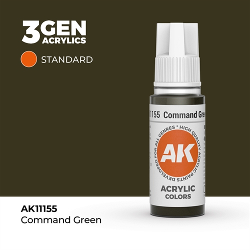 AK11155 Akryl maling, 17 ml, command green - standard