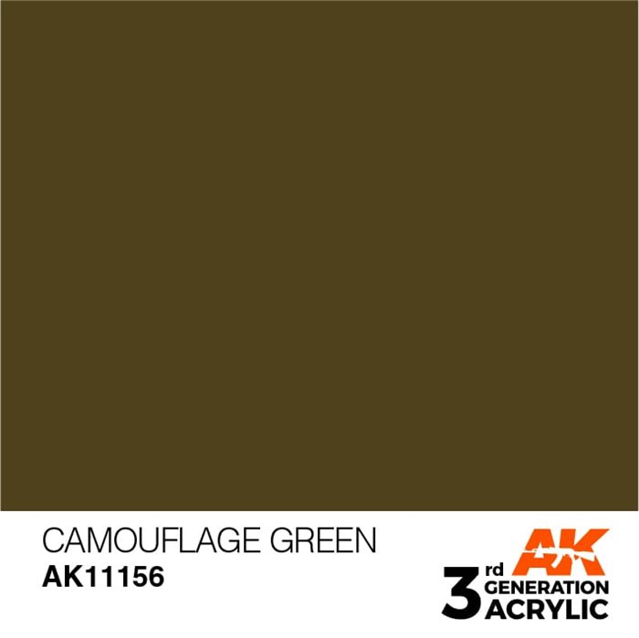 AK11156 Akryl maling, 17 ml, camouflage green - standard