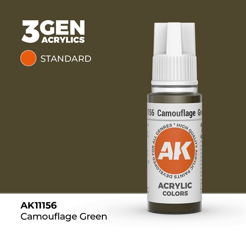 AK11156 Akryl maling, 17 ml, camouflage green - standard