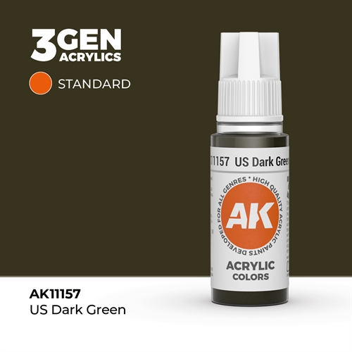 AK11157 Akryl maling, 17 ml, us dark green - standard