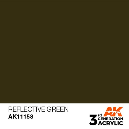 AK11158 Akryl maing, 17 ml, reflective green - standard