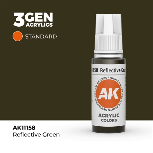 AK11158 Akryl maing, 17 ml, reflective green - standard