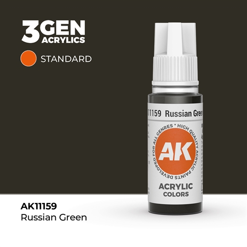 AK11159 Akryl maling, 17 ml, russian green - standard
