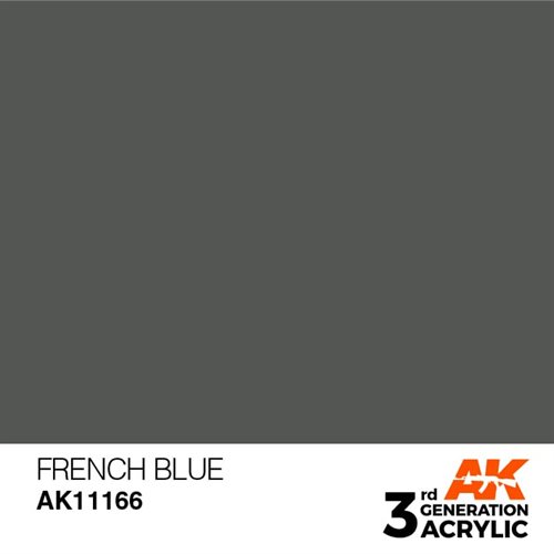 AK11166 Akryl maling, 17 ml, french blue - standard