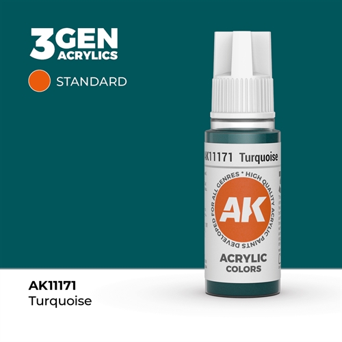 AK11171 Akryl maling, 17 ml, turquise - standard