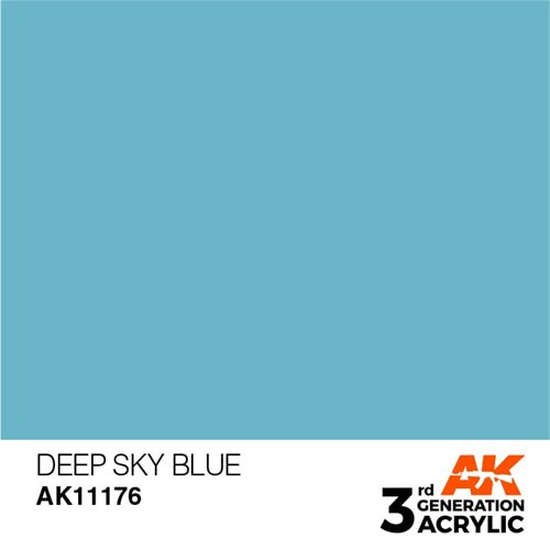 AK11176 Akryl maling, 17 ml, deep sky blue - standard