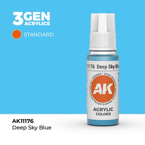 AK11176 Akryl maling, 17 ml, deep sky blue - standard