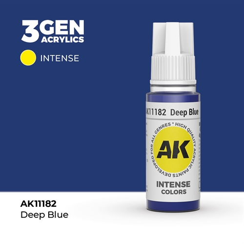 AK11182 Akryl maling 17, ml, deep blue - intense