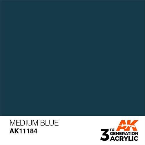 AK11184 Akryl maling, 17 ml, medium blue - standard