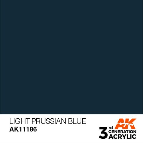 AK11186 Akryl maling, 17 ml, light prussian blue - standard